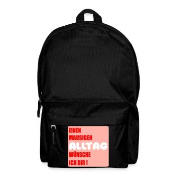 Mausiger Alltag Glückwünsche - Rucksack - Schwarz - Vorne