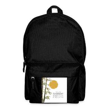 Live Is Like Bamboo – Grow Deep Bambus - Rucksack - Schwarz - Vorne