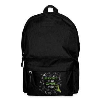 Scientist by day Zombie by night - Wissenschaftler - Rucksack - Schwarz - Vorne