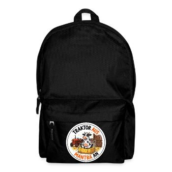 Traktor aus Mantra an Bauer Meditation T-Shirt - Rucksack - Schwarz - Vorne