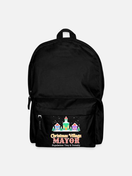 Weihnachtsdorf-Bürgermeister lustiges Feriendorf - Rucksack - Schwarz
