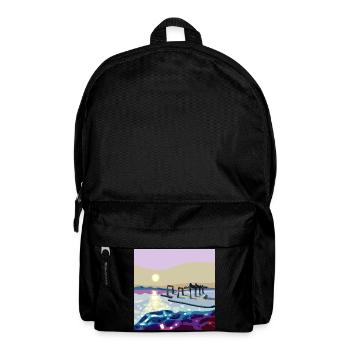 Westlich über die Wellen mit einem Pier - Rucksack - Schwarz - Vorne