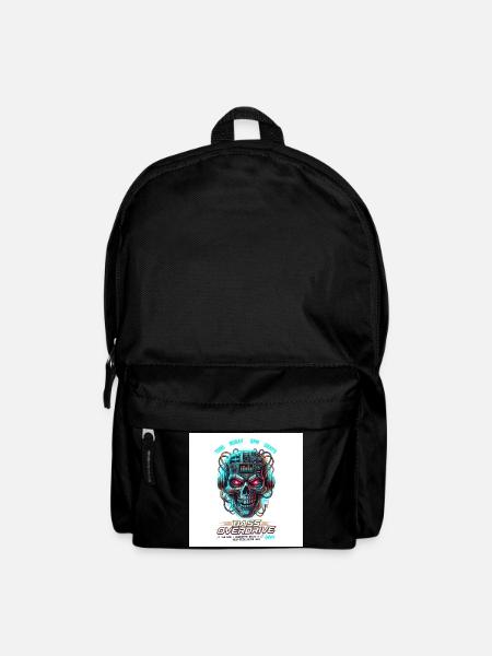 Bass Overdrive // 150 BPM Cyberpunk Skull - Rucksack - Schwarz