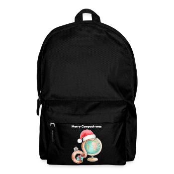 Regenwurm im Hut des Weihnachtsmanns - Rucksack - Schwarz - Vorne
