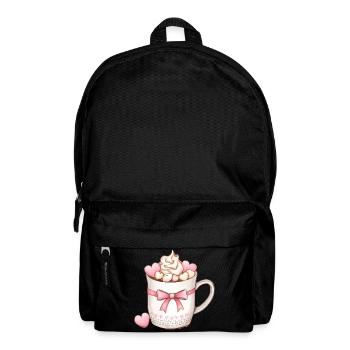 Herzcreme-Tasse - Rucksack - Schwarz - Vorne