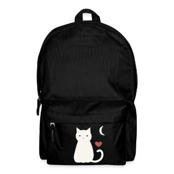Halloween Katze Herren - Rucksack - Schwarz - Vorne