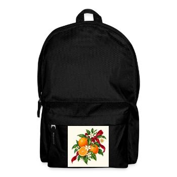 Weihnachtsorangen blühen und Band - Rucksack - Schwarz - Vorne