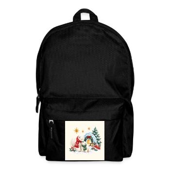 Eisbär-Familie Weihnachtsiglu - Rucksack - Schwarz - Vorne