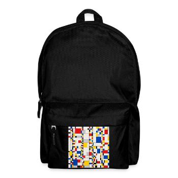 Blockmuster-Abstraktion - Rucksack - Schwarz - Vorne