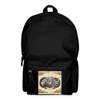 Fantasiefrau mit weißem Tiger - Rucksack - Schwarz - Vorne
