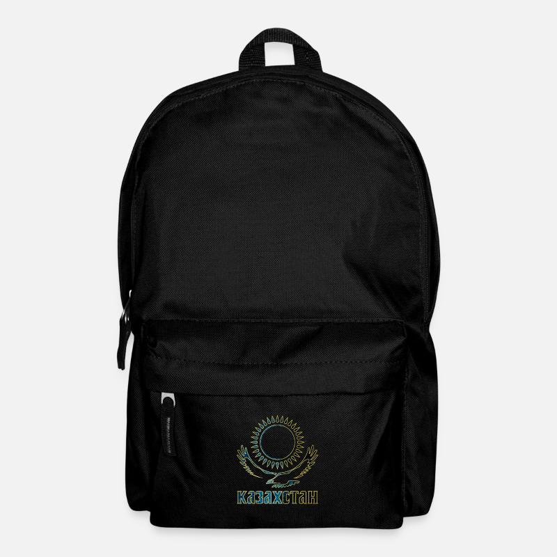 Kasachstan Adler Schriftzug Geschenk - Rucksack - Schwarz