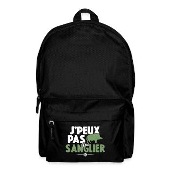 Je Peux Pas J'ai Sanglier Cadeau Chasseur - Sac à dos - noir - Devant