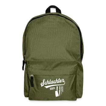 Schlachter 2024 Ausbildung Prüfung Fleischer Azubi - Rucksack - Olivgrün - Vorne