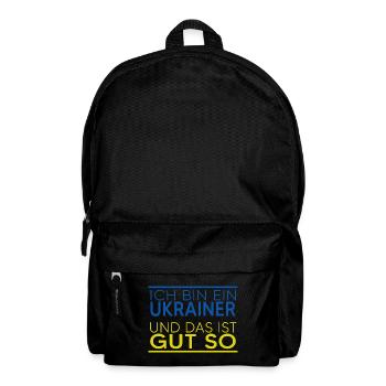 UKRAINE "Ukrainer" slava ukraini - Rucksack - Schwarz - Vorne
