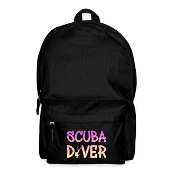 Scuba Diver, Taucher, Diving - Rucksack - Schwarz - Vorne