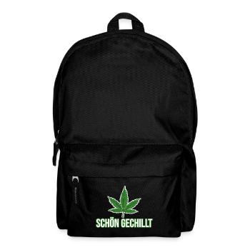 Hanfblatt - Schön gechillt - Rucksack - Schwarz - Vorne