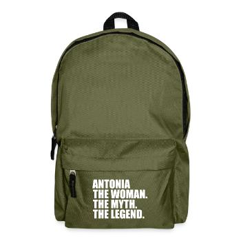Woman Mythos Legende Name Antonia - Rucksack - Olivgrün - Vorne