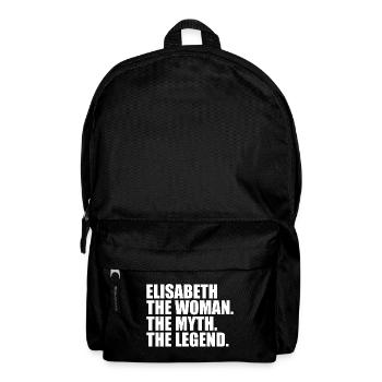 Femme, Mythe, Légende, Prénom Elisabeth - Sac à dos - noir - Devant