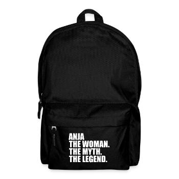 Woman Mythos Legende Name Anja - Rucksack - Schwarz - Vorne