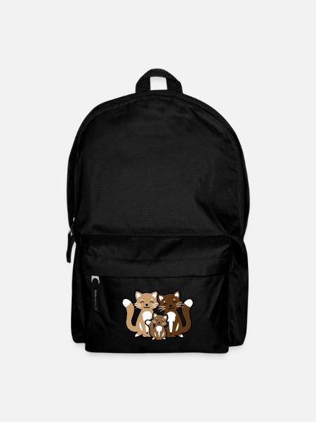 Cat family Katzenfamilie famille de chat - Rucksack - Schwarz
