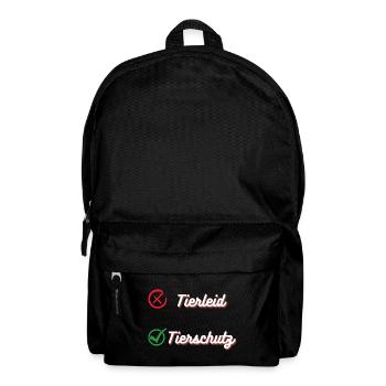 Pro Tierschutz - Rucksack - Schwarz - Vorne