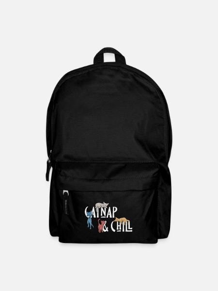 Catnap & Chill! Gemütlich entspannte süße Katzen - Rucksack - Schwarz