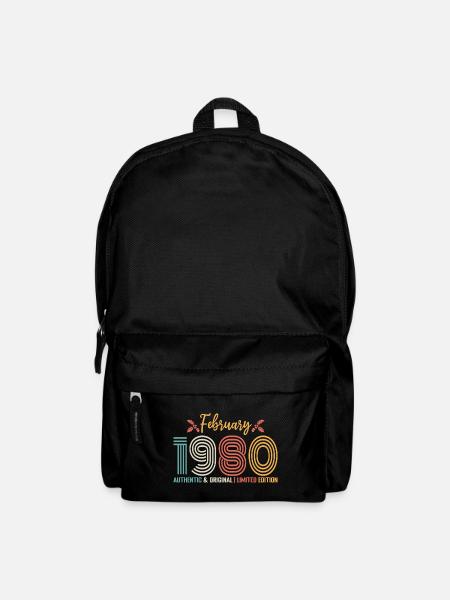 Februar 1980 Jubiläum Februar 1980 Retro - Rucksack - Schwarz