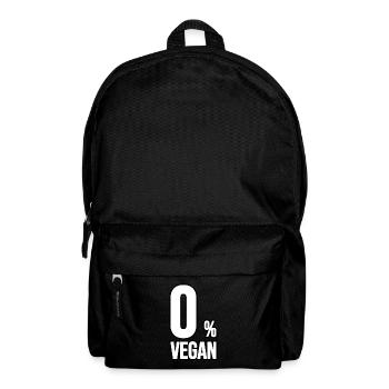 0% Vegan - Rucksack - Schwarz - Vorne