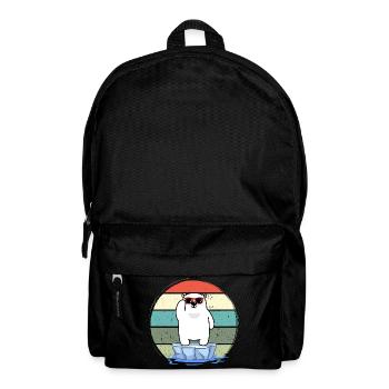 eisbader winterbader winterschwimmer eisbär retro - Backpack - black - Front