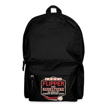 Flipper sind Rudeltiere Pinball | Farben änderbar - Rucksack - Schwarz - Vorne