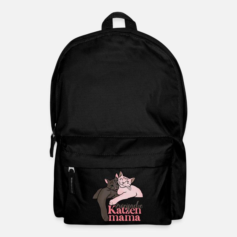 zweifache Katzenmama - Rucksack - Schwarz