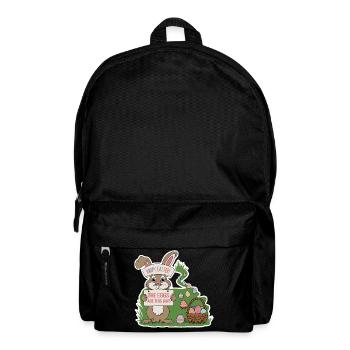 Osterhase mit bunten Eier - Rucksack - Schwarz - Vorne