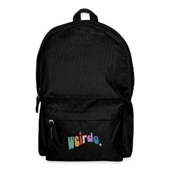 weirdo. Sei weird, sei schräg! Wavy Hippie Style - Rucksack - Schwarz - Vorne