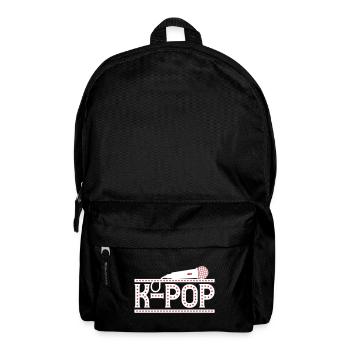 K-POP. K-Pop Mikrofon | Farben änderbar - Rucksack - Schwarz - Vorne