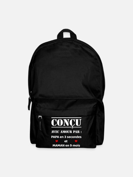 CONÇU AVEC AMOUR PAR PAPA ET MAMAN EN 9 MOIS - Sac à dos - noir