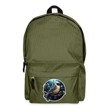 Meise im Winter - Rucksack - Olivgrün - Vorne