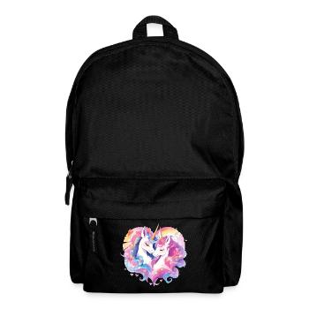 Unicorn Heart Love Cuddle Hug Cute Cute - Backpack - black - Front