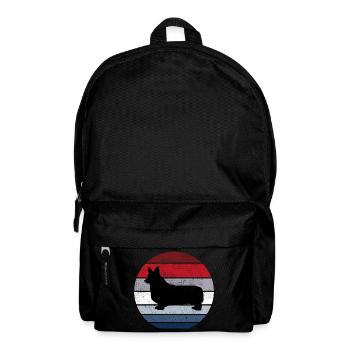 Corgi Rasse Hund Königin Retro Tier Witzig - Rucksack - Schwarz - Vorne