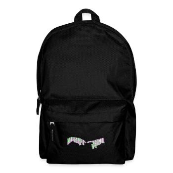 Michelangelo's Creation of Adam Lineart - Backpack - black - Front