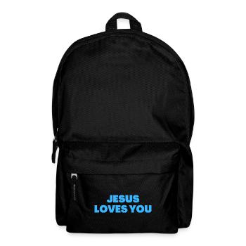 Jésus t’aime - Citations chrétiennes - Sac à dos - noir - Devant
