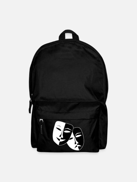 Masks / Comedy and tragedy / Drama - Backpack - black