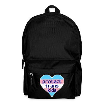 Protect Trans Kids - LGBTQIA+ trans pride flag - Backpack - black - Front