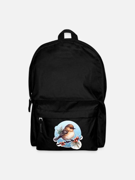 Braunkehlchen im Winter - Rucksack - Schwarz
