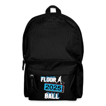 Floorball 2025 Floorballer Floorballspieler Spiel - Rucksack - Schwarz - Vorne