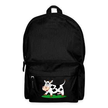 Kuh Tier Lustig Geschenk Geschenkidee - Rucksack - Schwarz - Vorne