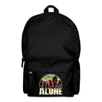 Never walk alone - Cheval de style vintage - Sac à dos - noir - Devant
