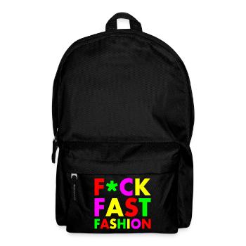 Fuck fast fashion - Sac à dos - noir - Devant