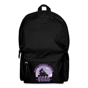 Echte Mädchen fahren Quad! Motorsport Geschenk - Rucksack - Schwarz - Vorne