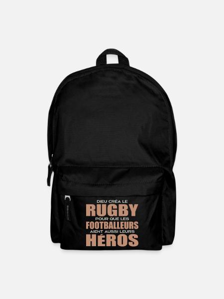 Rugby, rugby sport, rugby humour, rugby - Sac à dos - noir