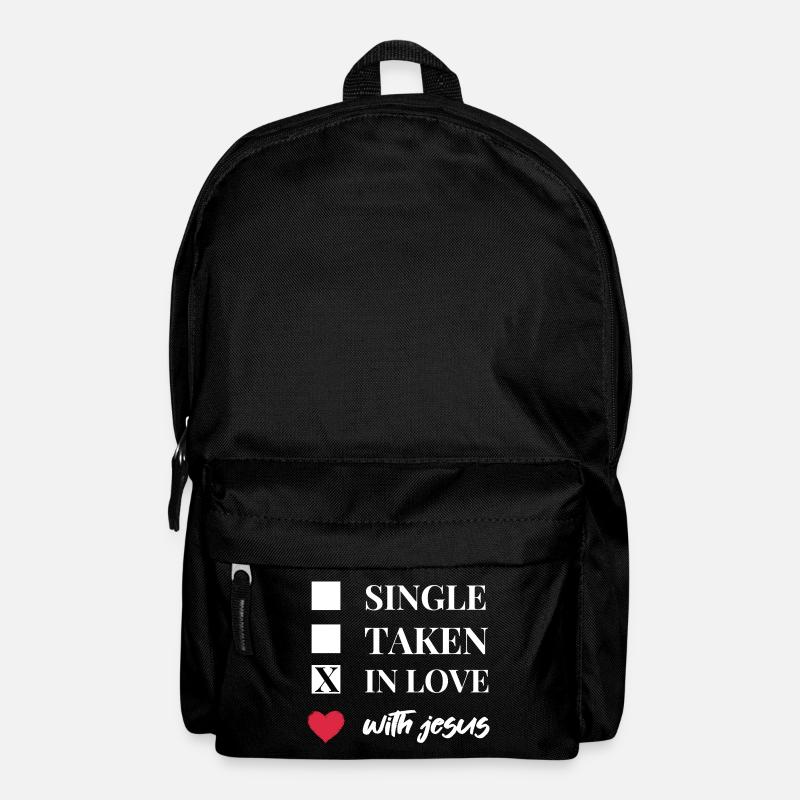 Single In Love with Jesus | Christian clothes! - Backpack - black